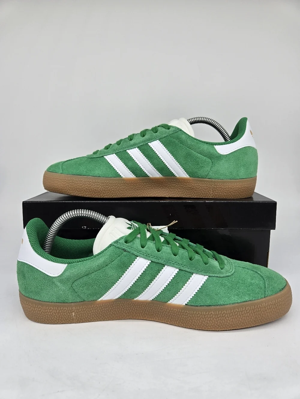 adidas Men's Gazelle ADV JH5247 Green White Shoes Size 12.5 New